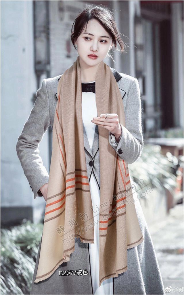 Burberry圍巾 2019專櫃最新款 巴寶莉頂級進口羊絨長巾 Burberry女款大圍巾  llwj6684